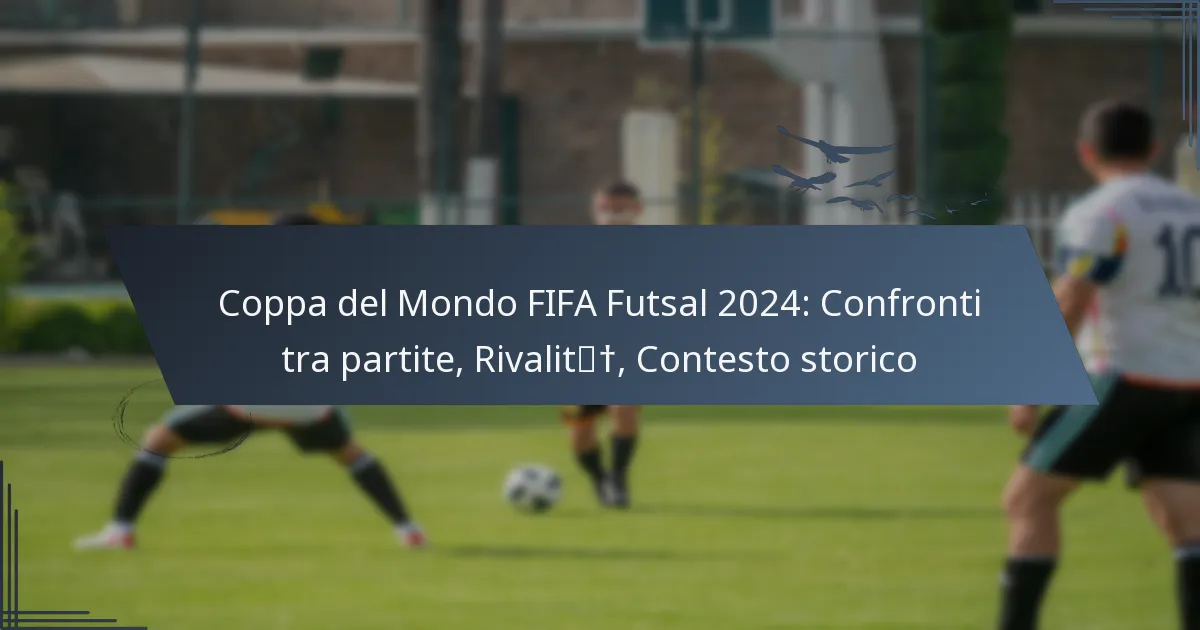 Coppa del Mondo FIFA Futsal 2024: Confronti tra partite, Rivalità, Contesto storico