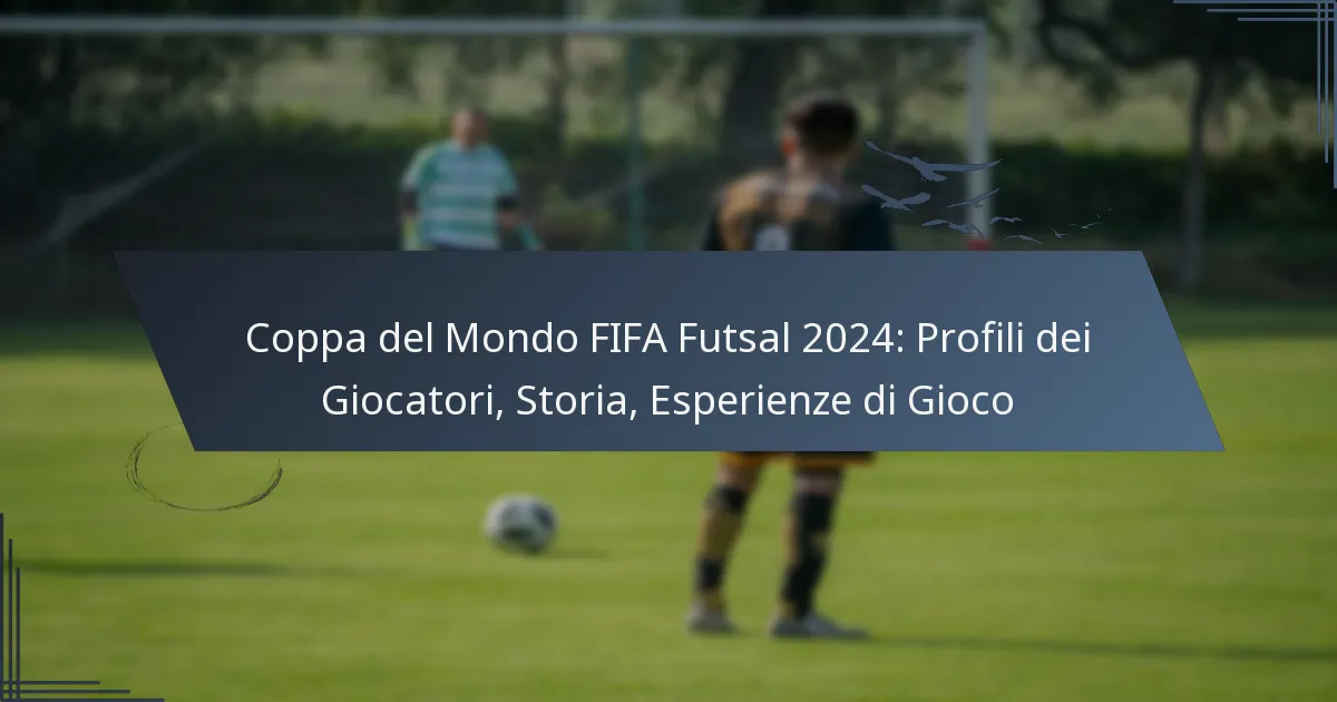 Coppa del Mondo FIFA Futsal 2024: Profili dei Giocatori, Storia, Esperienze di Gioco